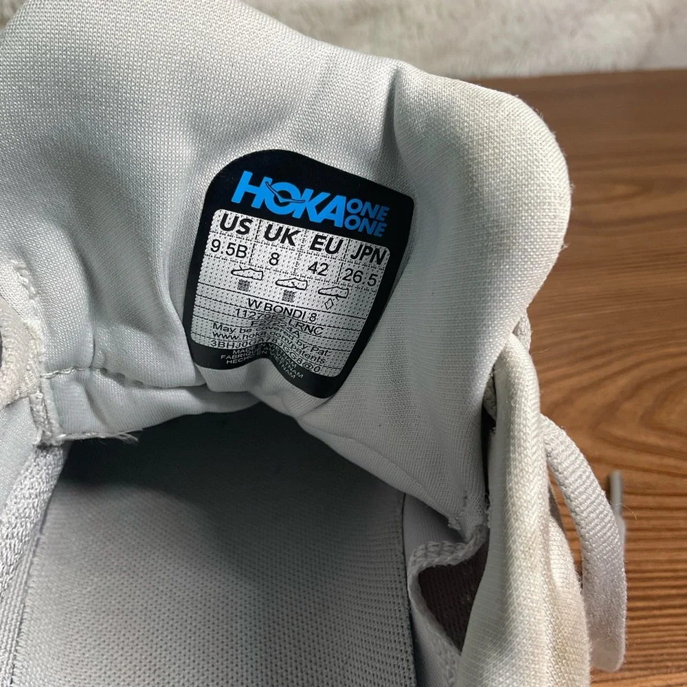 Hoka Bondi 8 women’s White Athletic Shoes size 9.5 - Picture 7 of 9